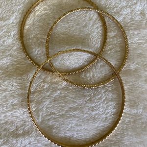 10/$10 Gold Plated Bangle Bracelet Trio